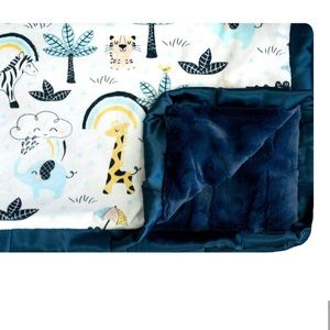 Like New Minky Couture “Baby Safari” Infant Blanket